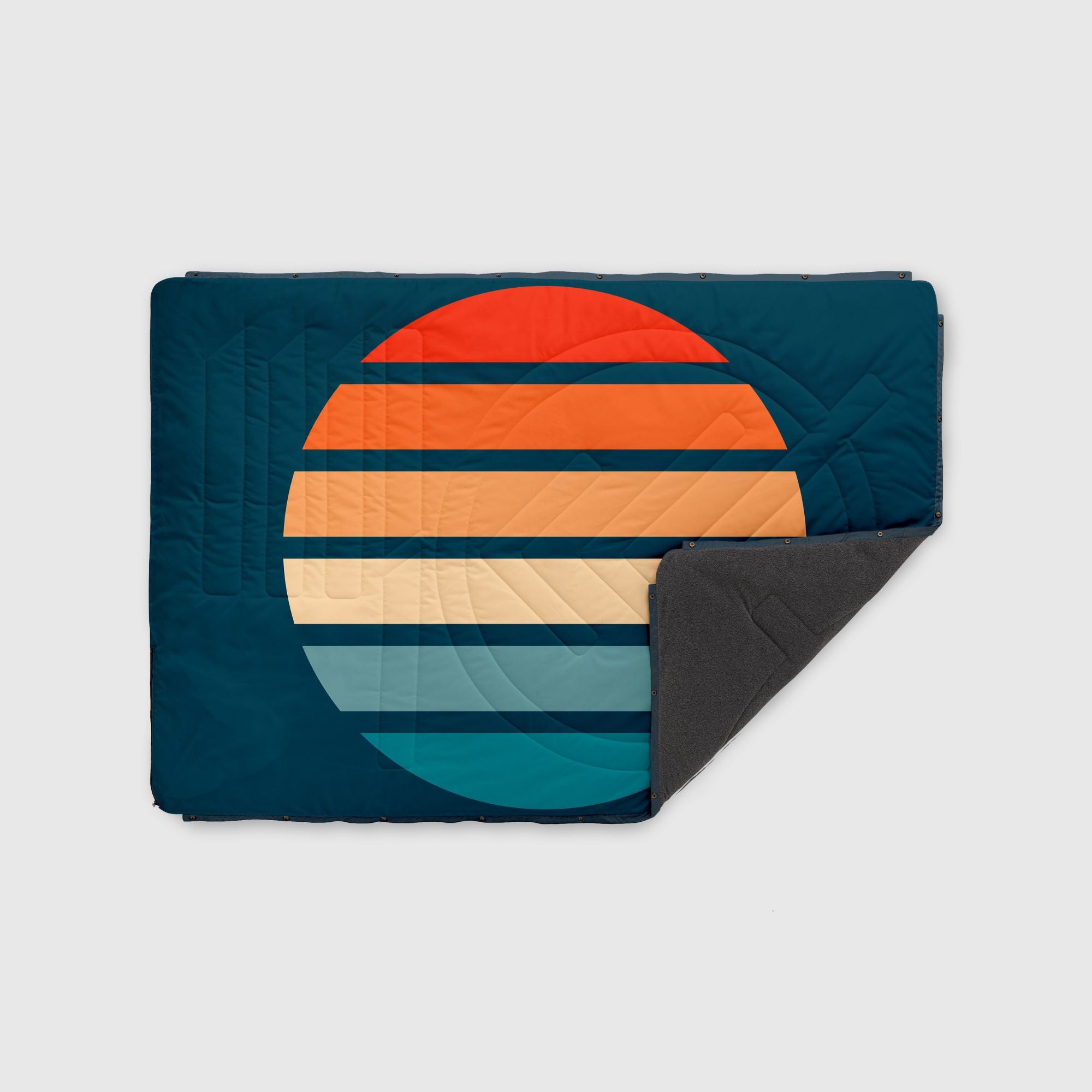 VOITED Fleece Outdoor Camping Blanket Sunset Stripes VOITED FR