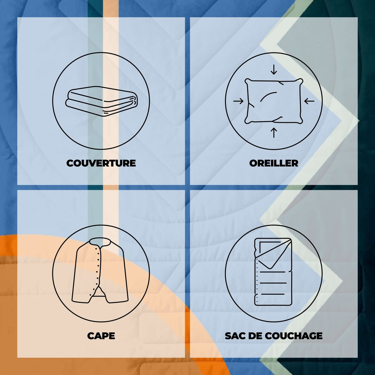 VOITED CloudTouch® Indoor/Outdoor Camping Blanket - Blue Hour