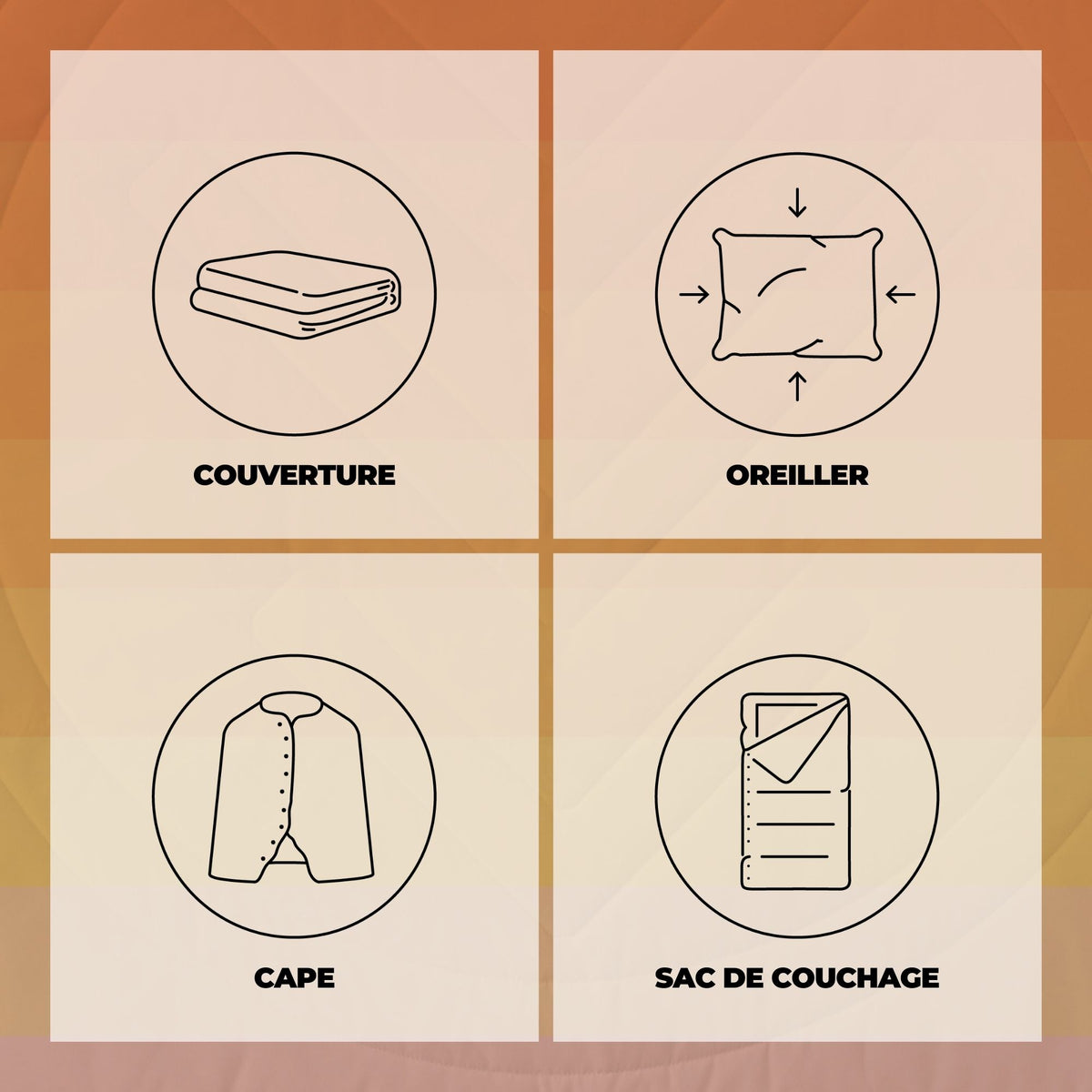 VOITED CloudTouch® Indoor/Outdoor Camping Blanket - Golden Drift