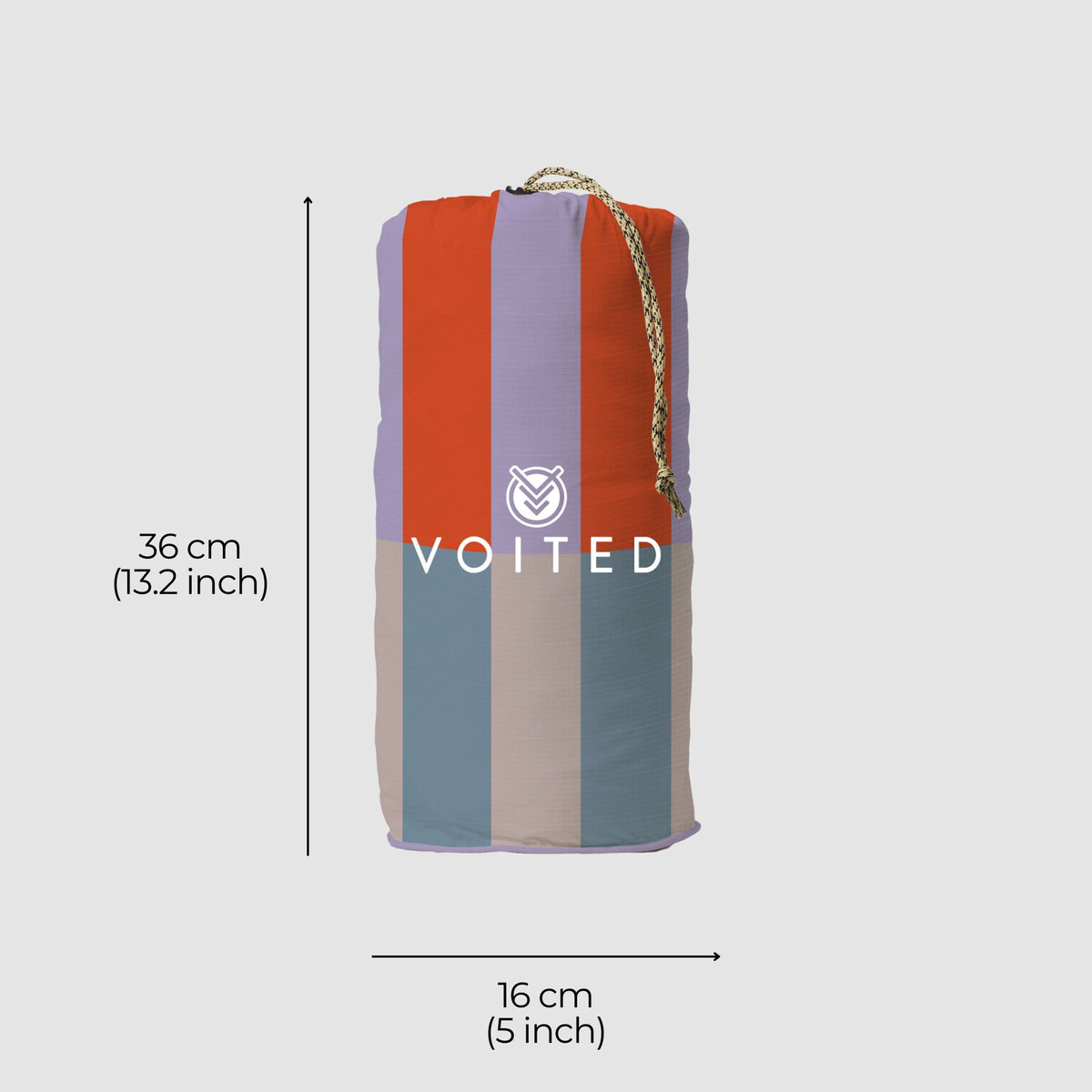 VOITED Recycled Ripstop Outdoor Camping Blanket - Arctic Mist/Digital Lavender