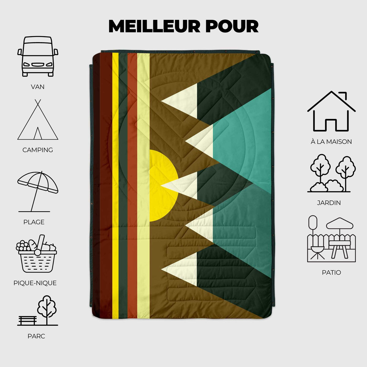 VOITED Recycled Ripstop Outdoor Camping Blanket - Monadnock