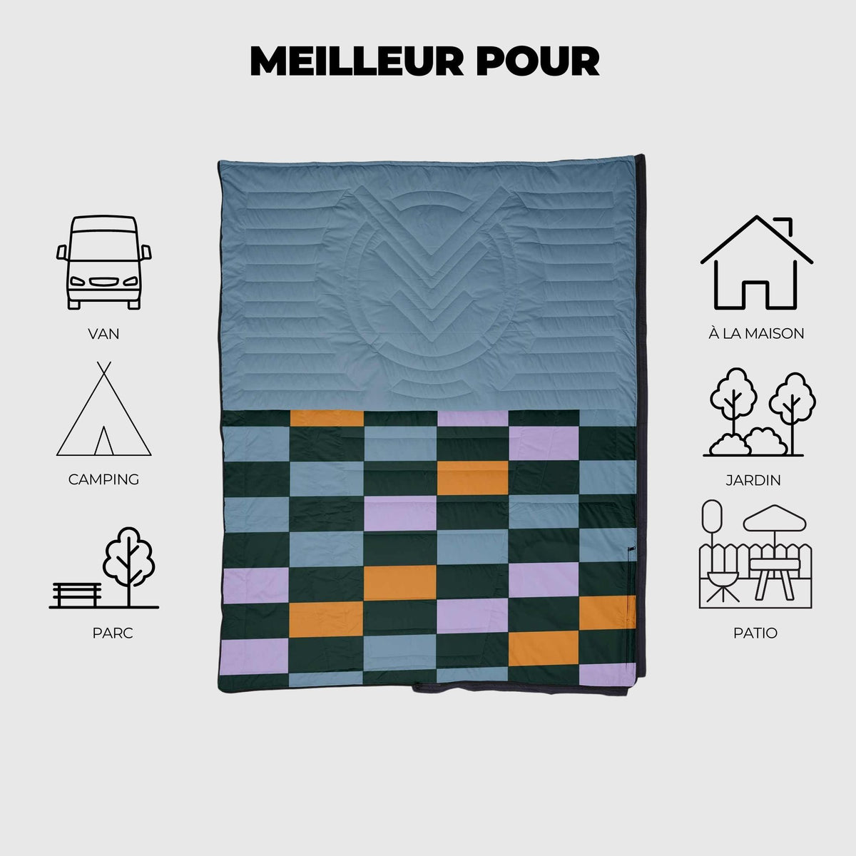 VOITED Slumber Zip Sack Blanket - Cheeckers