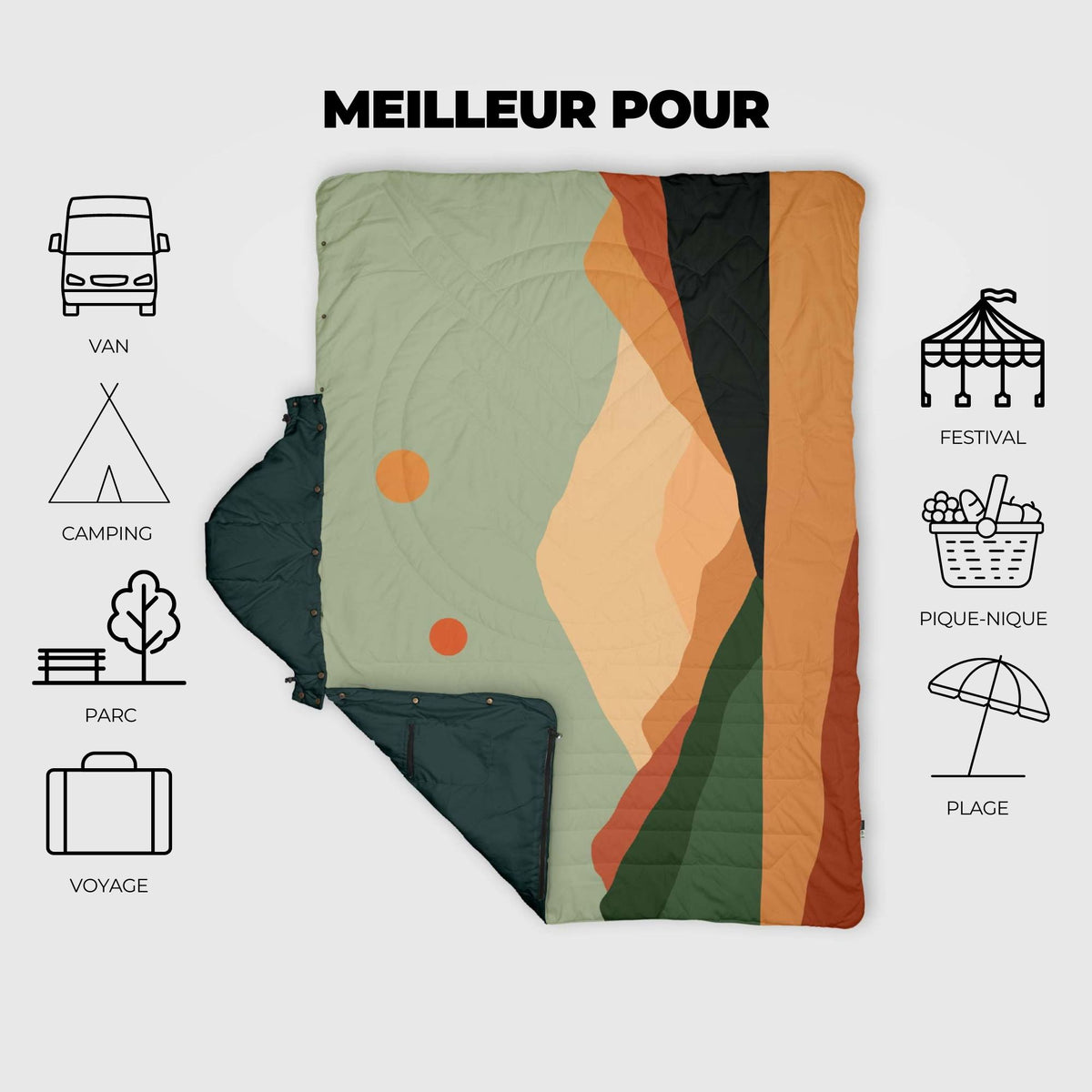 VOITED Recycled Ripstop Travel Blanket - Jasper