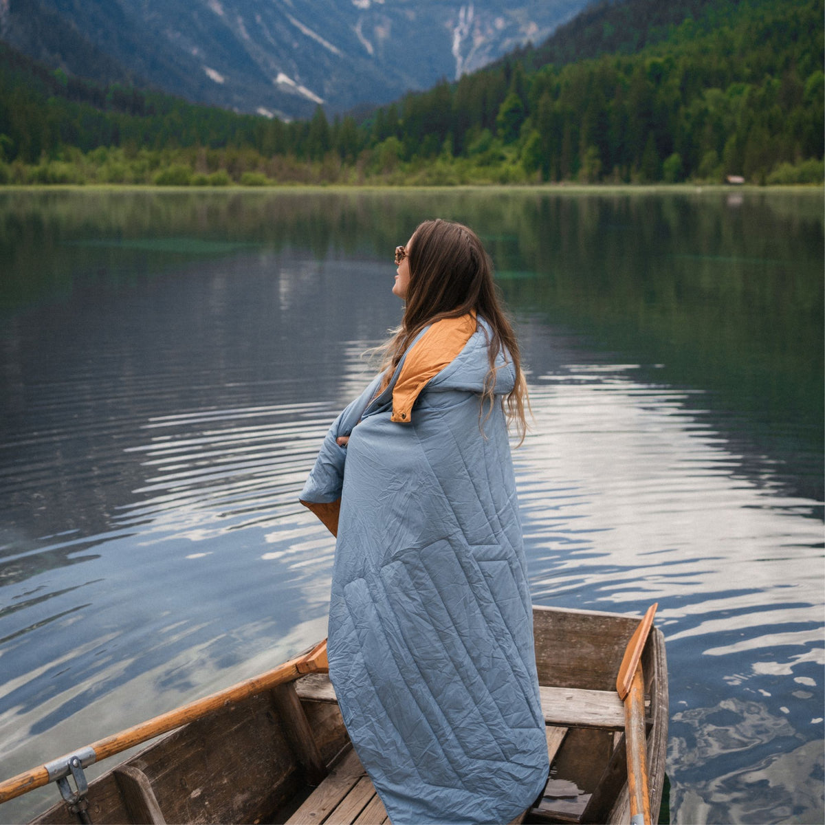 VOITED Recycled Ripstop Travel Blanket - Mountain Spring/Sundial