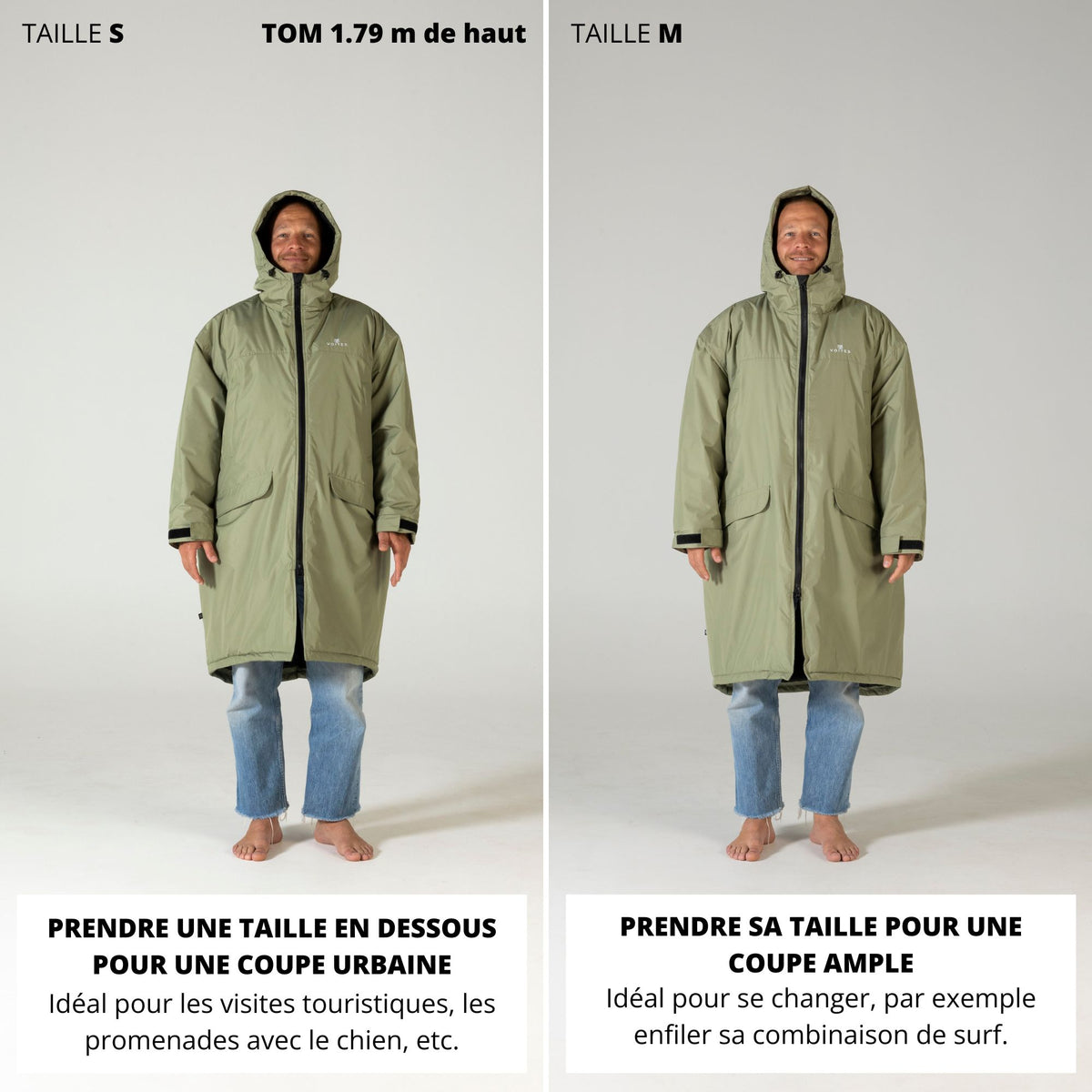 VOITED 3rd Edition Outdoor Change Robe & Drycoat for Surfing, Camping, Vanlife & Wild Swimming - Waterfall