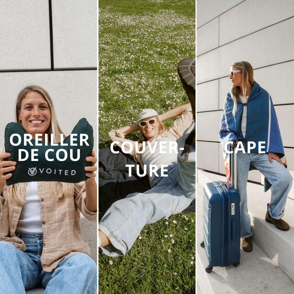 VOITED NeckPack Travel Blanket - Camp Vibes Two