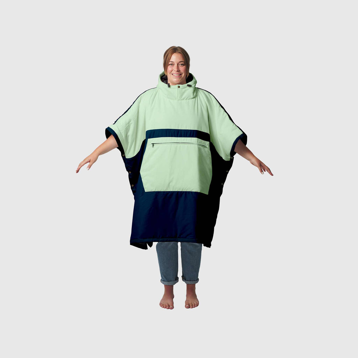 VOITED Couverture poncho Trooper Outdoor Premium - Ocean Navy / Cameo Green