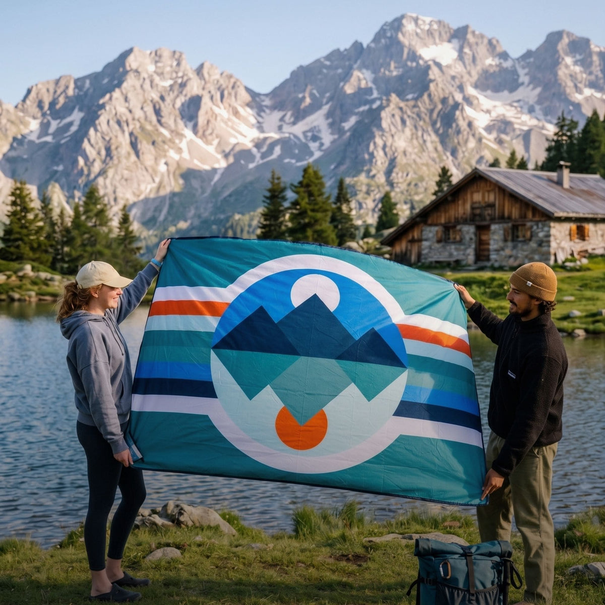 VOITED Compact Picnic & Beach Blanket  - Luna Creek