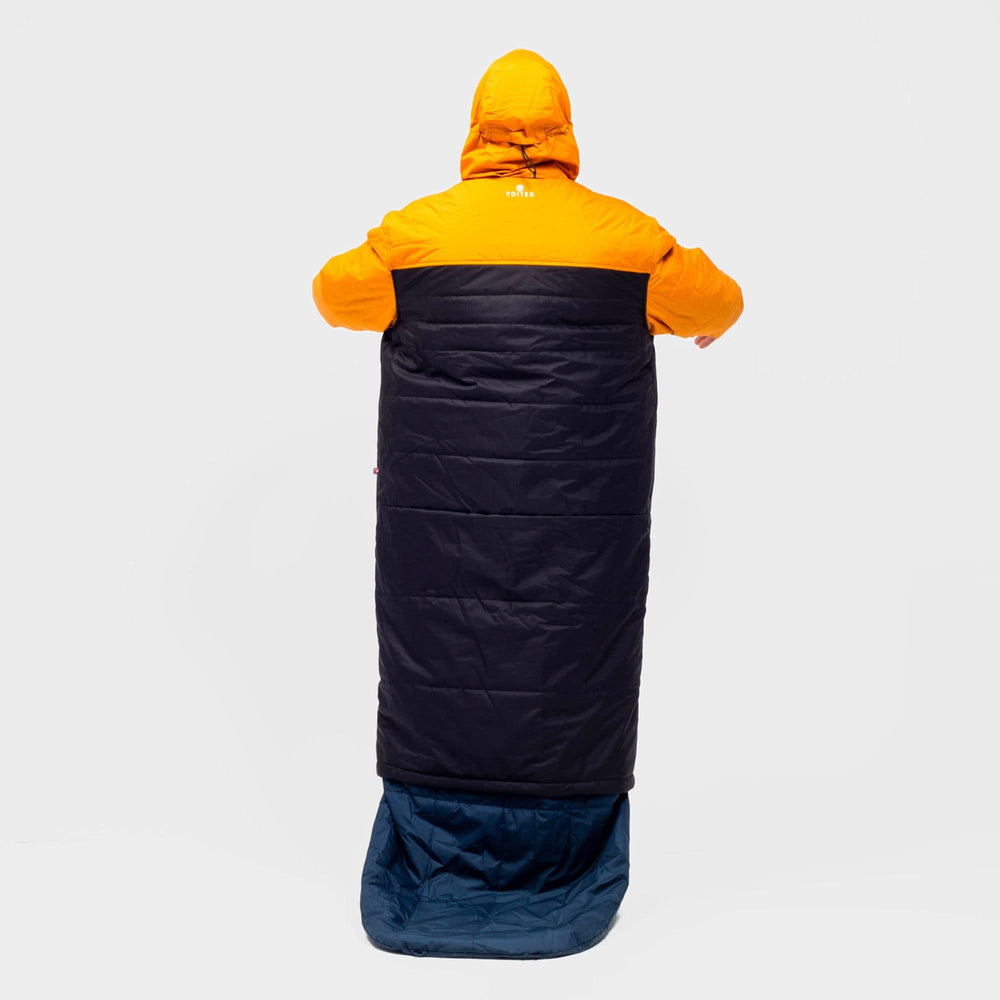 VOITED Premium Slumber Jacket for Camping, Vanlife & Indoor - Desert / Black / Navy