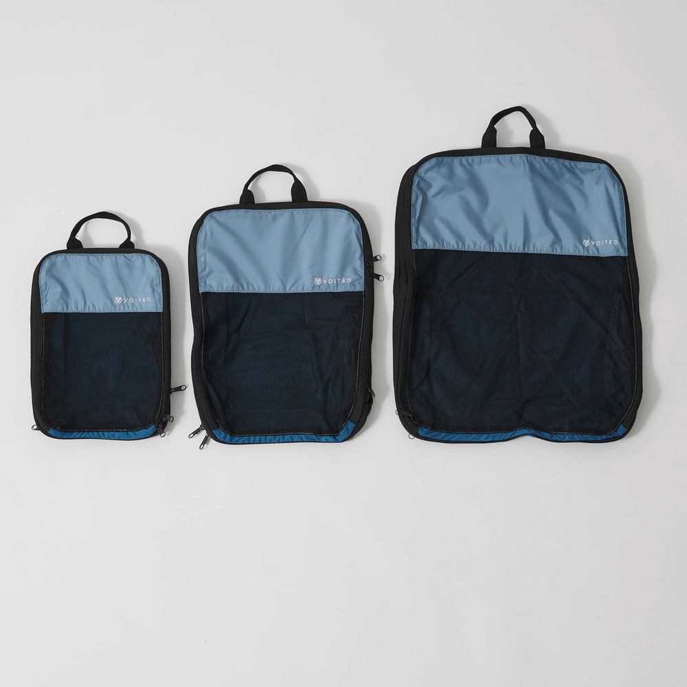 VOITED Travel Packing Cubes - Mountain Spring/Blue Steel