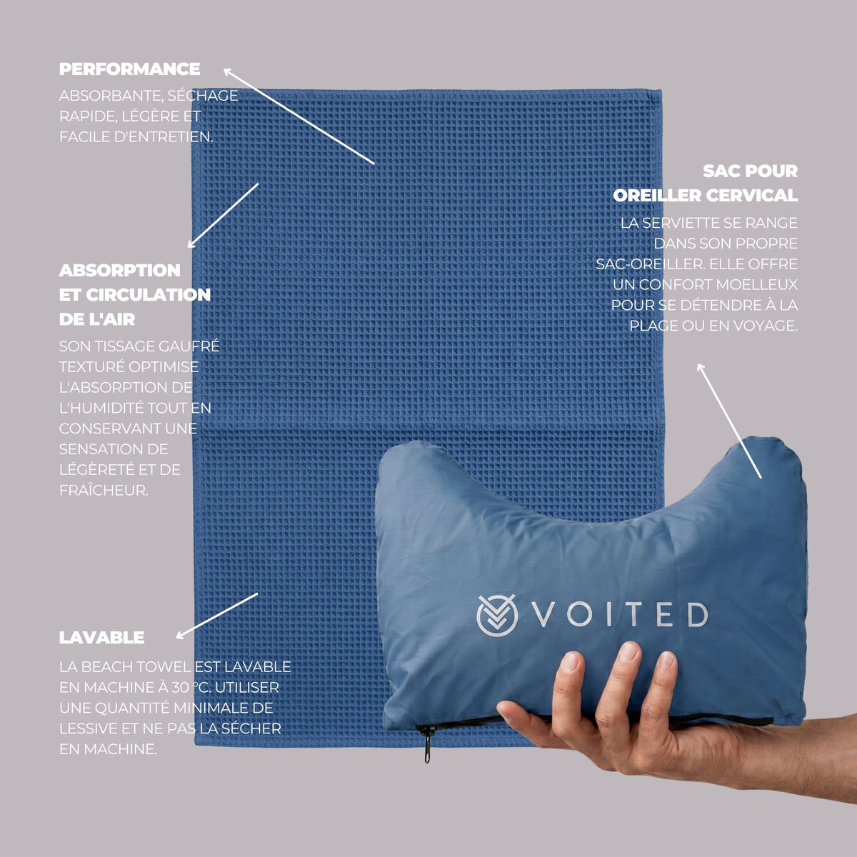 VOITED Beach Towel - Waterfall