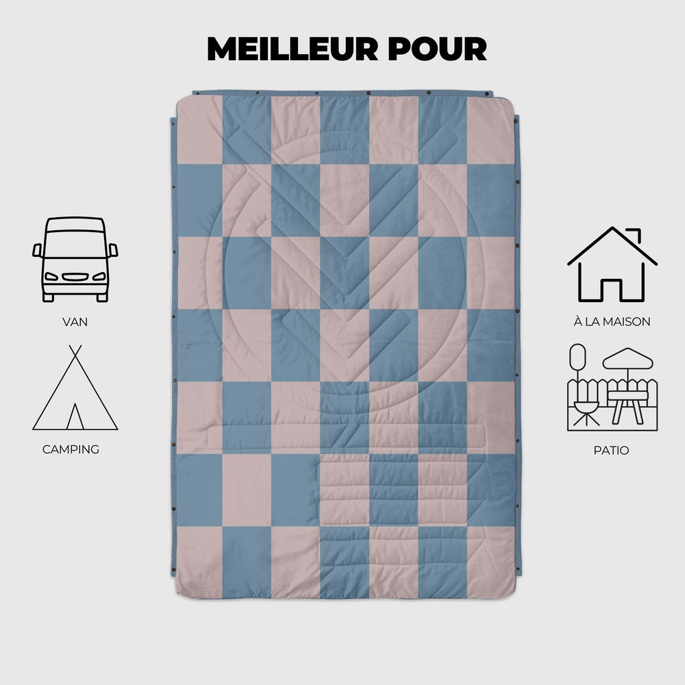 VOITED CloudTouch® Indoor/Outdoor Camping Blanket - Blue Dancer