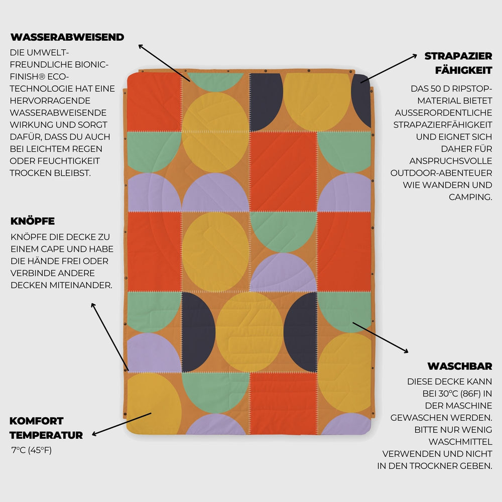 VOITED CloudTouch® Indoor/Outdoor Camping Blanket - Blushing Peach