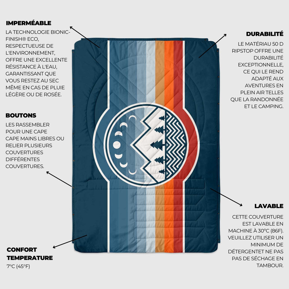 VOITED CloudTouch® Indoor/Outdoor Camping Blanket - Camp Vibes Two