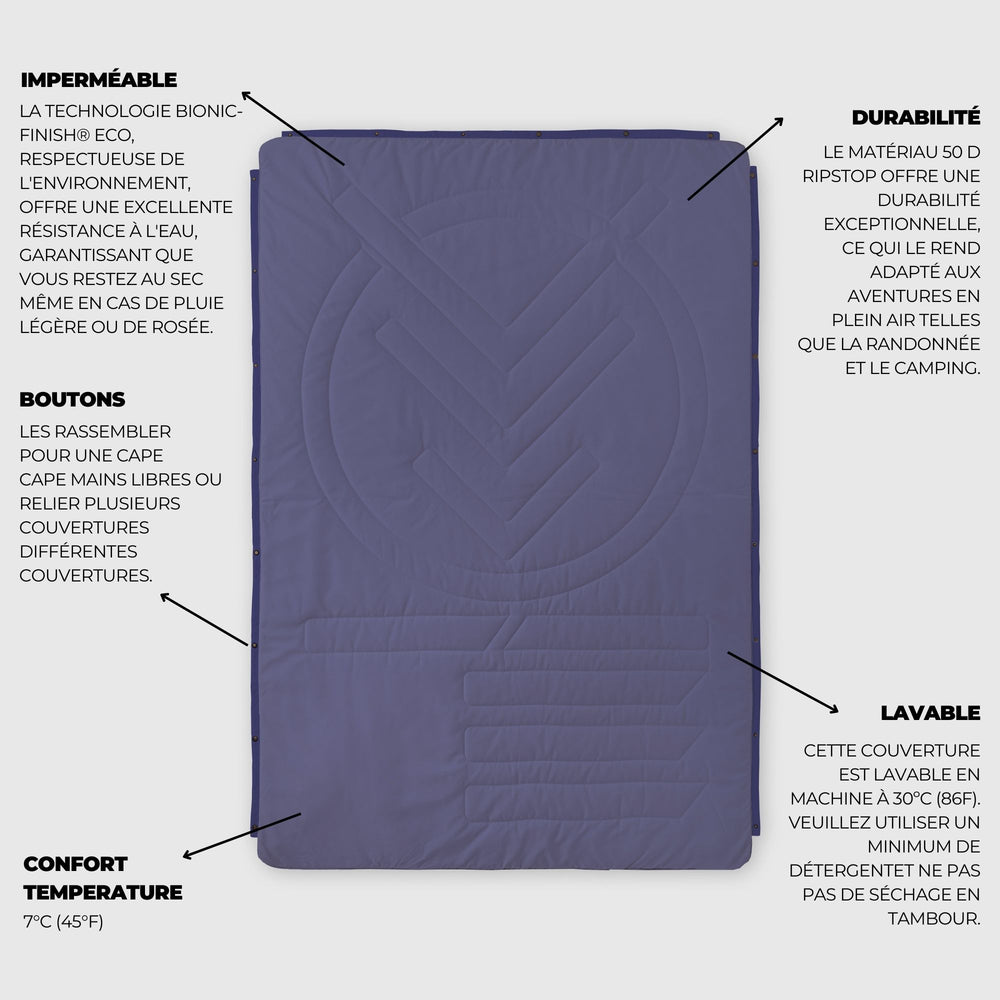 VOITED CloudTouch® Indoor/Outdoor Camping Blanket - Future Dusk