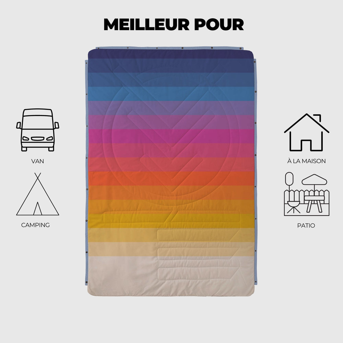 VOITED CloudTouch® Indoor/Outdoor Camping Blanket - Ocean Breeze