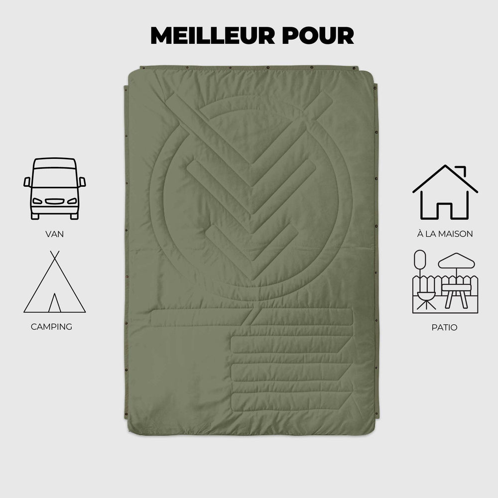 VOITED CloudTouch® Indoor/Outdoor Camping Blanket - Olive