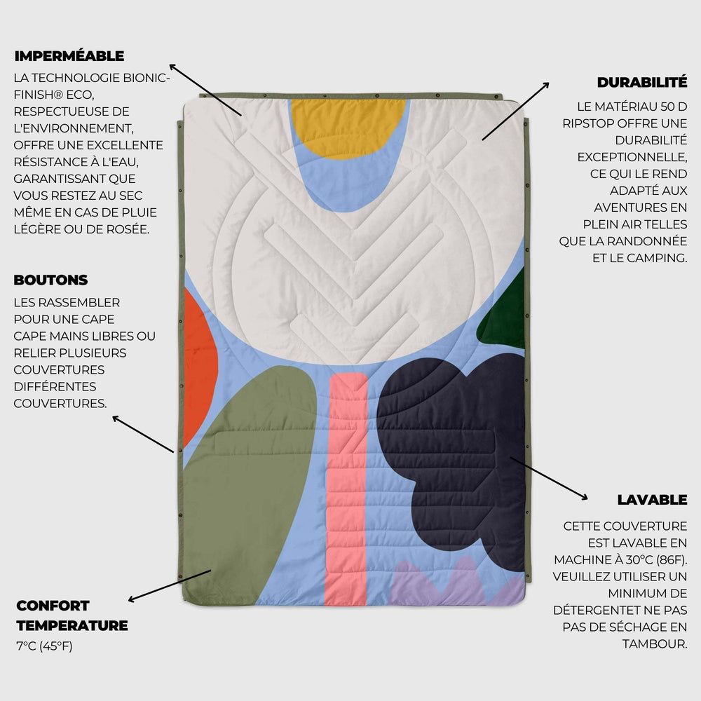 VOITED CloudTouch® Indoor/Outdoor Camping Blanket - Playtime