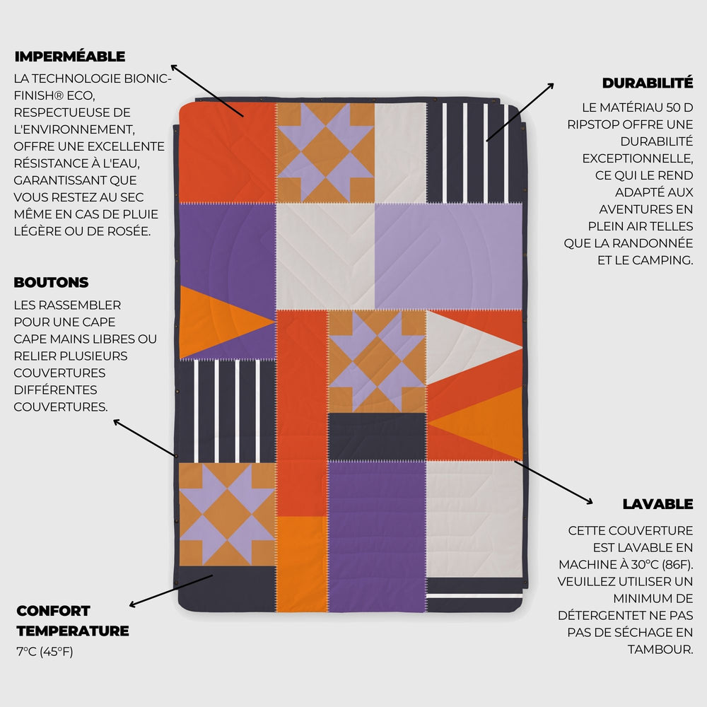 VOITED CloudTouch® Indoor/Outdoor Camping Blanket - Starry Night