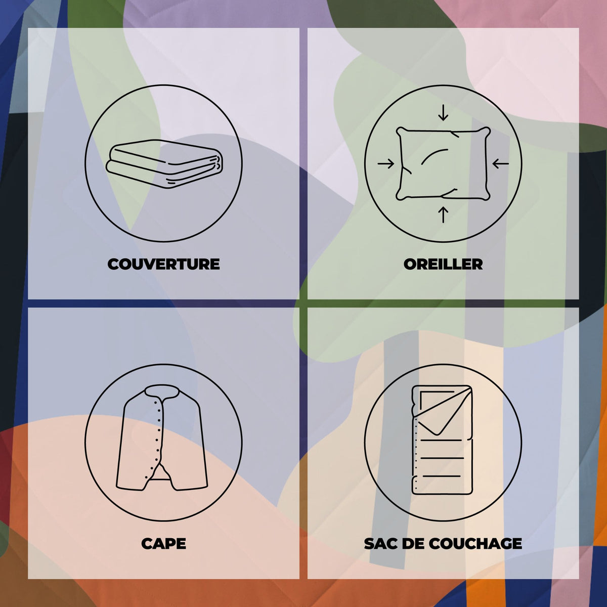 VOITED CloudTouch® Indoor/Outdoor Camping Blanket - Bubbly Forest