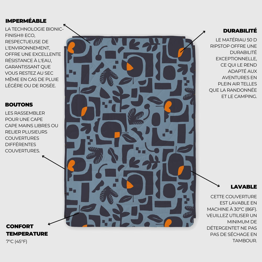 VOITED CloudTouch® Indoor/Outdoor Camping Blanket - Lush Garden