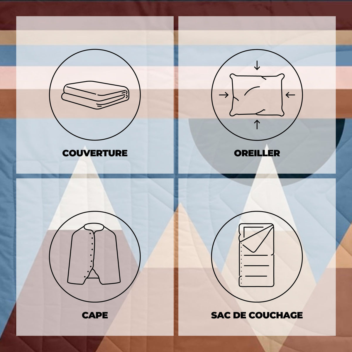 VOITED CloudTouch® Indoor/Outdoor Camping Blanket - Monadnock Two