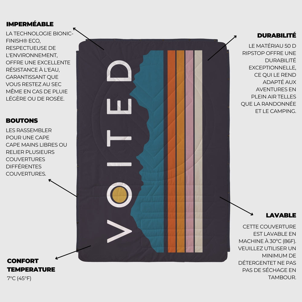 VOITED CloudTouch® Indoor/Outdoor Camping Blanket - Peaks