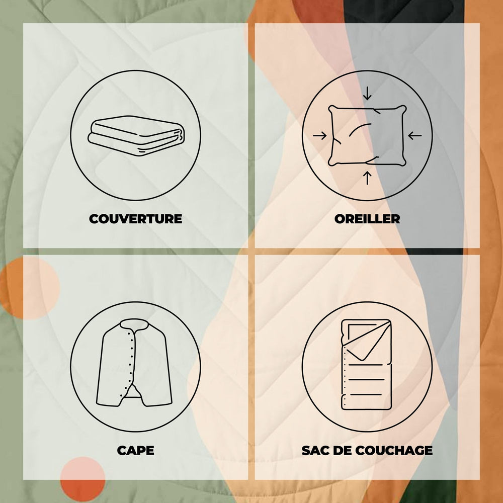 VOITED Fleece Outdoor Camping Blanket - Jasper