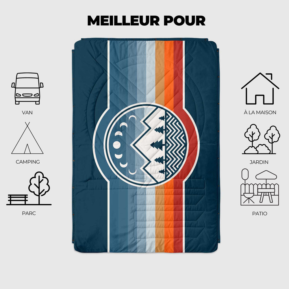 VOITED Fleece Outdoor Camping Blanket - Camp Vibes Two