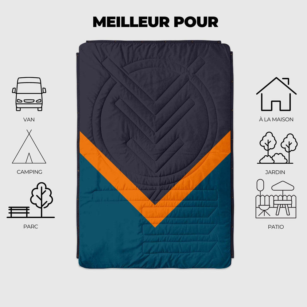 VOITED Fleece Outdoor Camping Blanket - Down Under