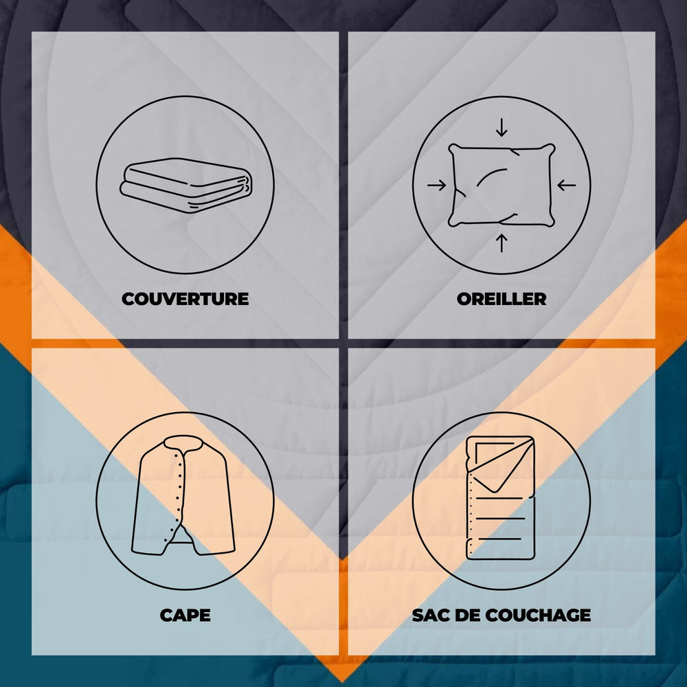 VOITED Fleece Outdoor Camping Blanket - Down Under