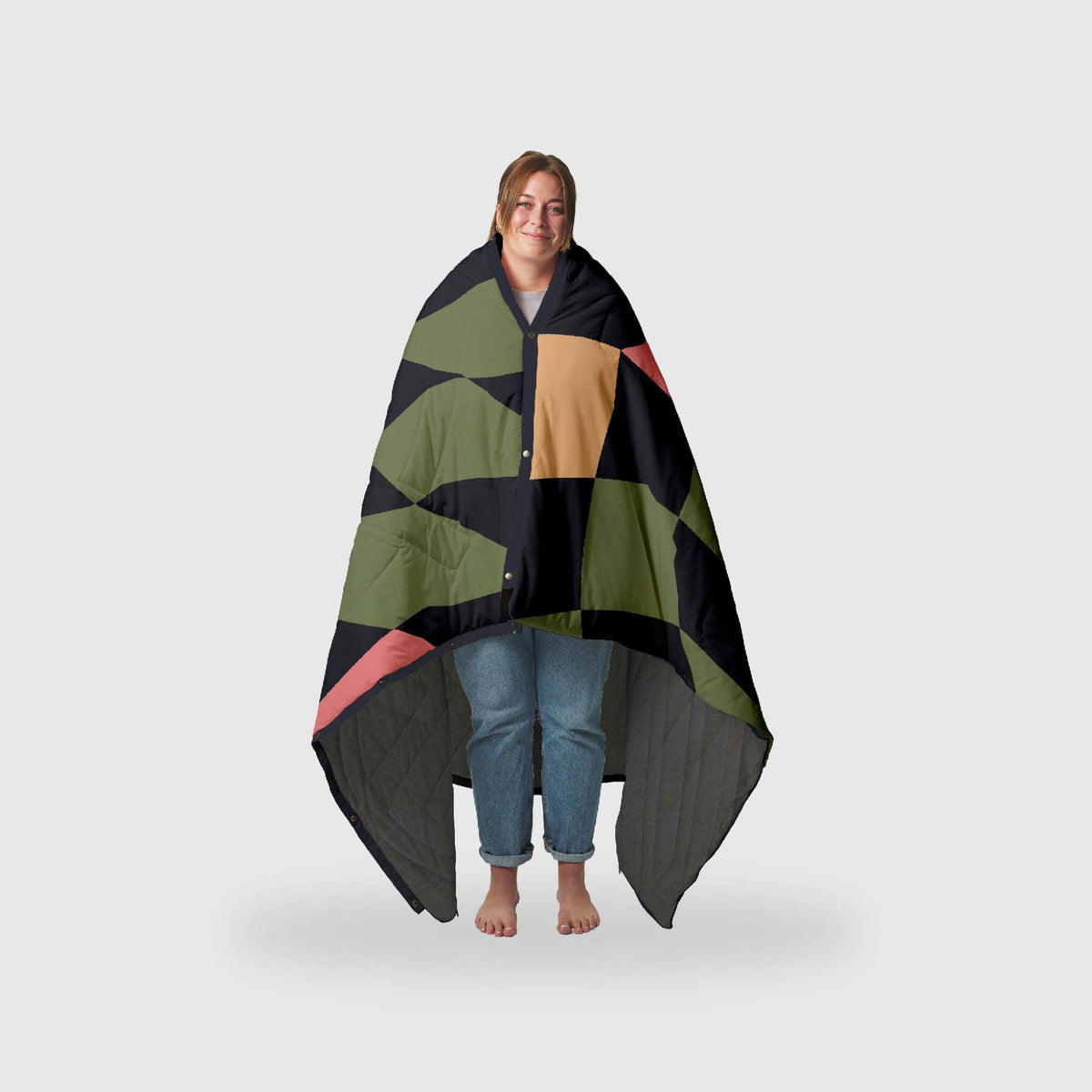 VOITED Fleece Outdoor Camping Blanket - Wavecheck