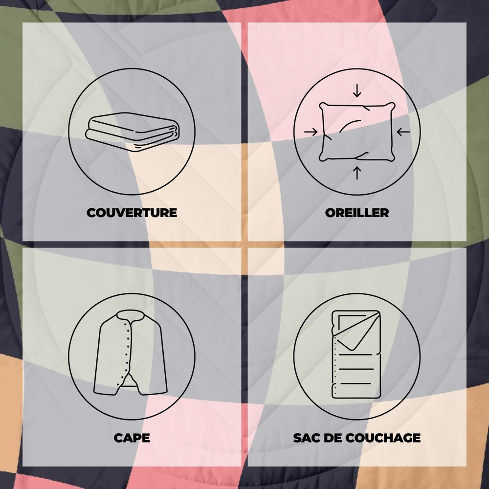 VOITED Fleece Outdoor Camping Blanket - Wavecheck