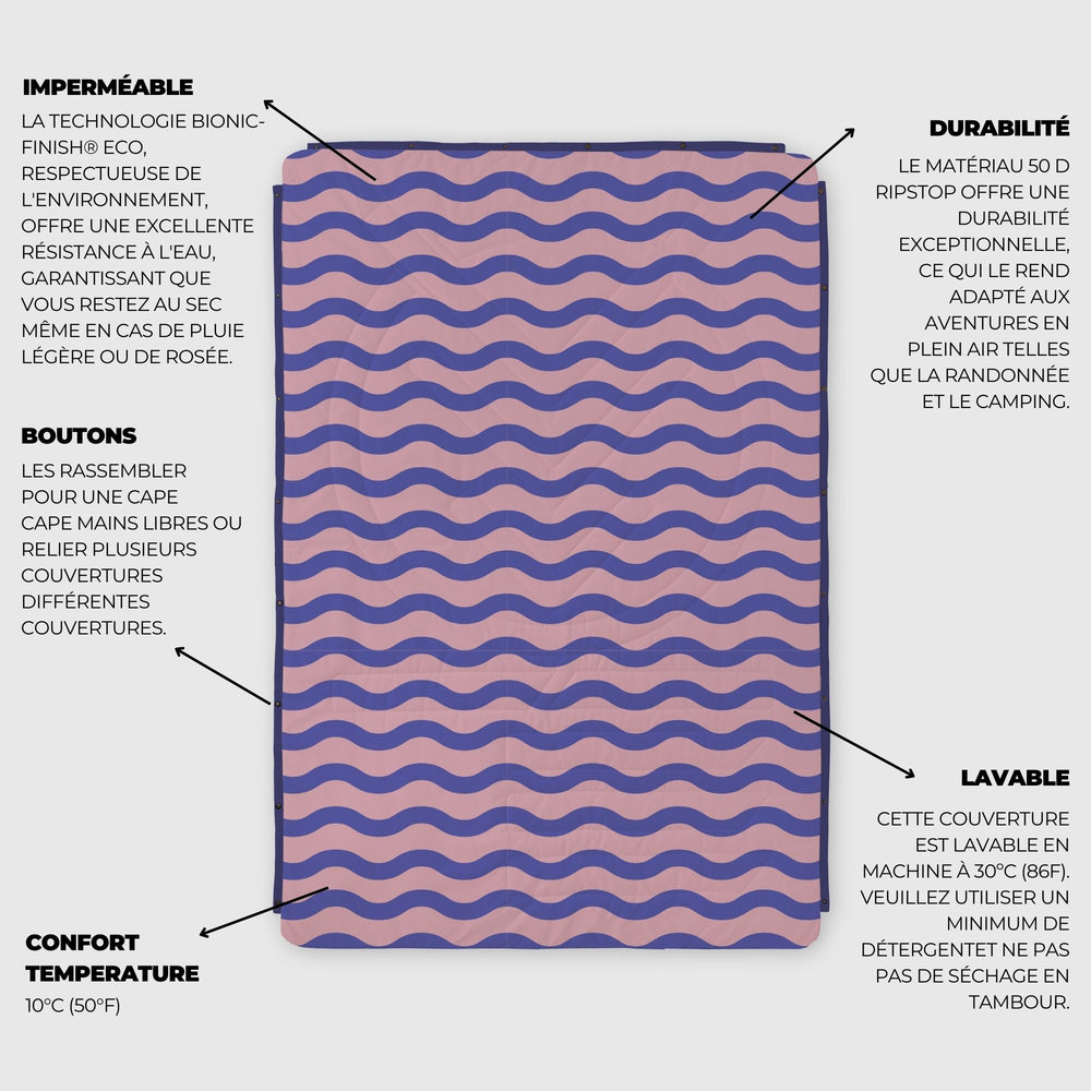 VOITED Fleece Outdoor Camping Blanket - Breezy