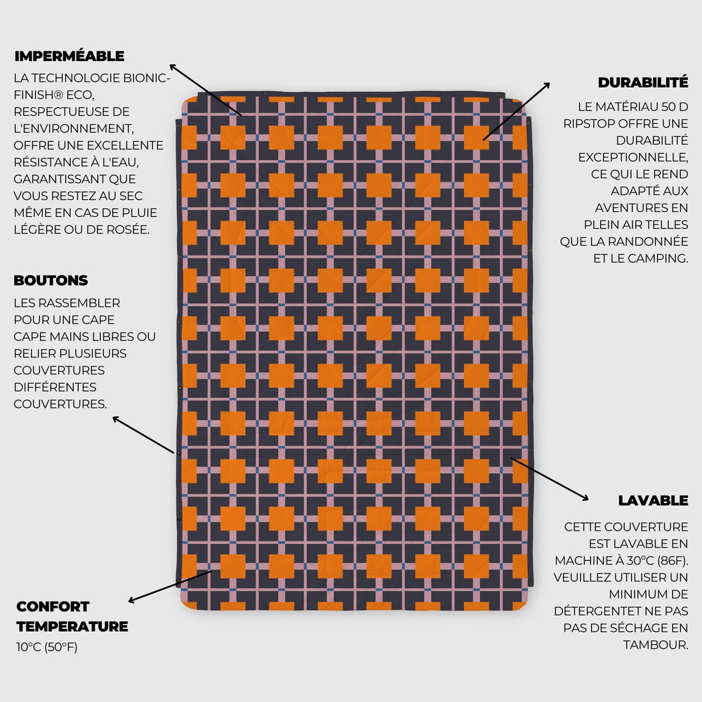 VOITED Fleece Outdoor Camping Blanket - Mellow Magic