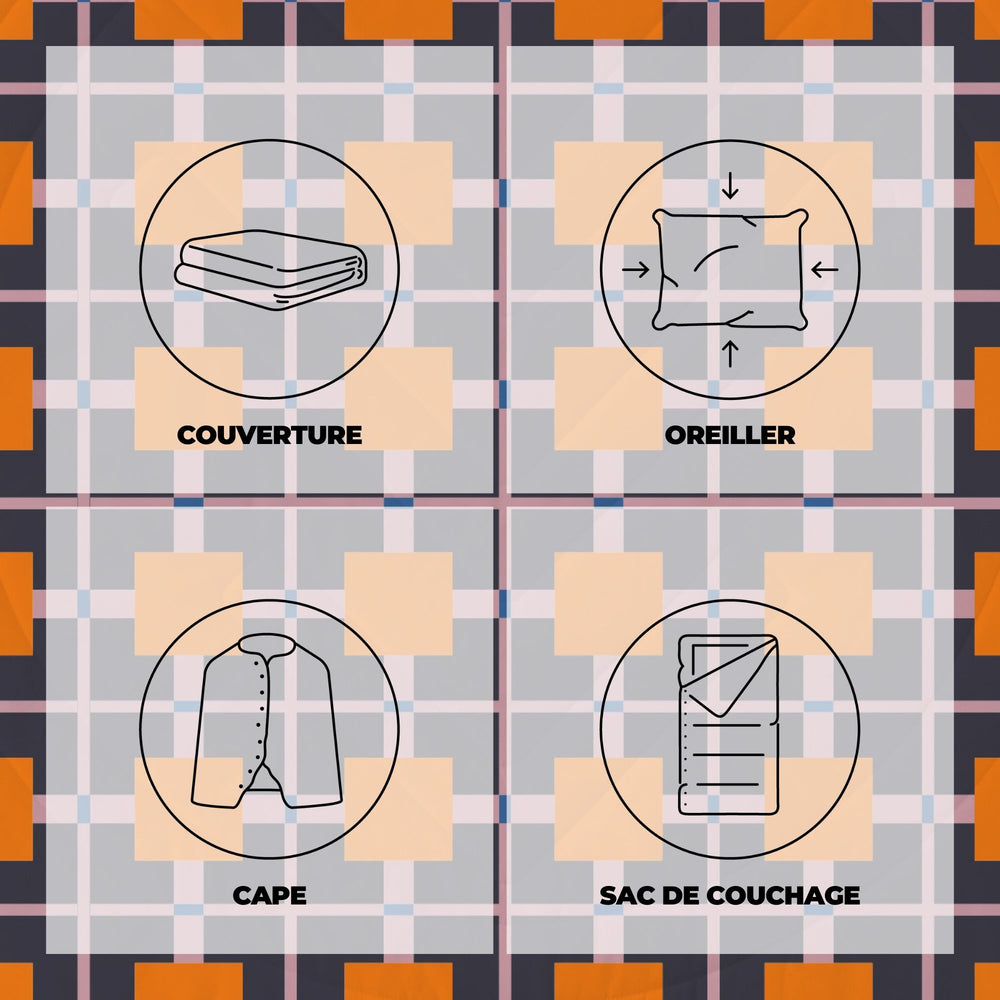 VOITED Fleece Outdoor Camping Blanket - Mellow Magic