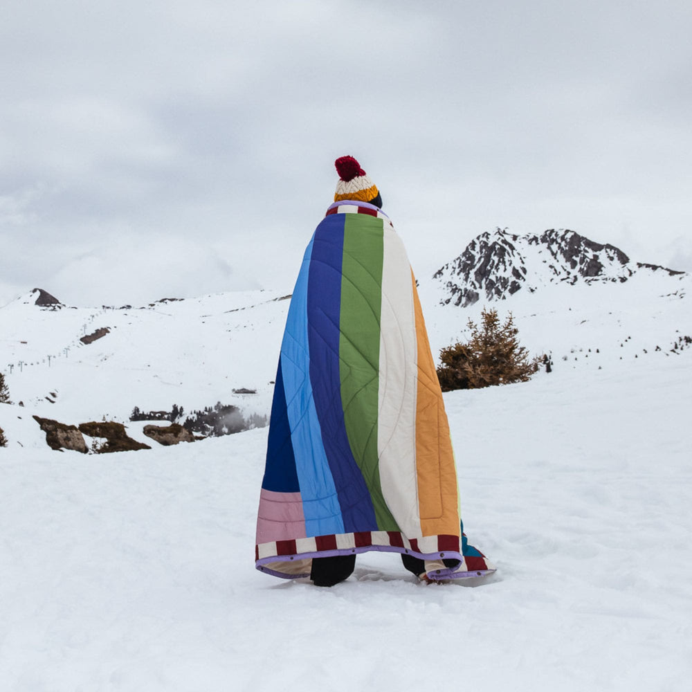 VOITED Fleece Outdoor Camping Blanket - Moon River