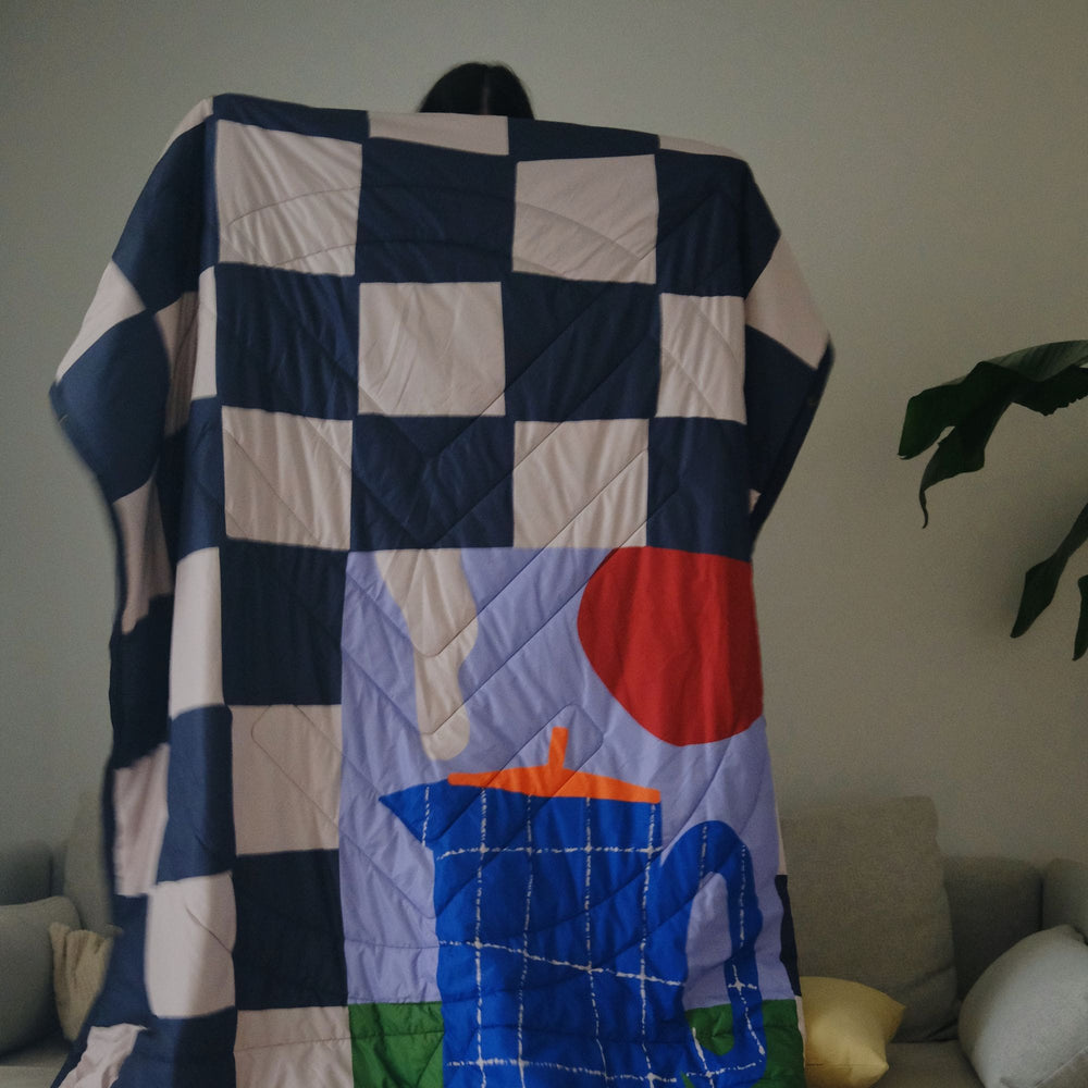 VOITED Fleece Outdoor Camping Blanket - Snack Mate