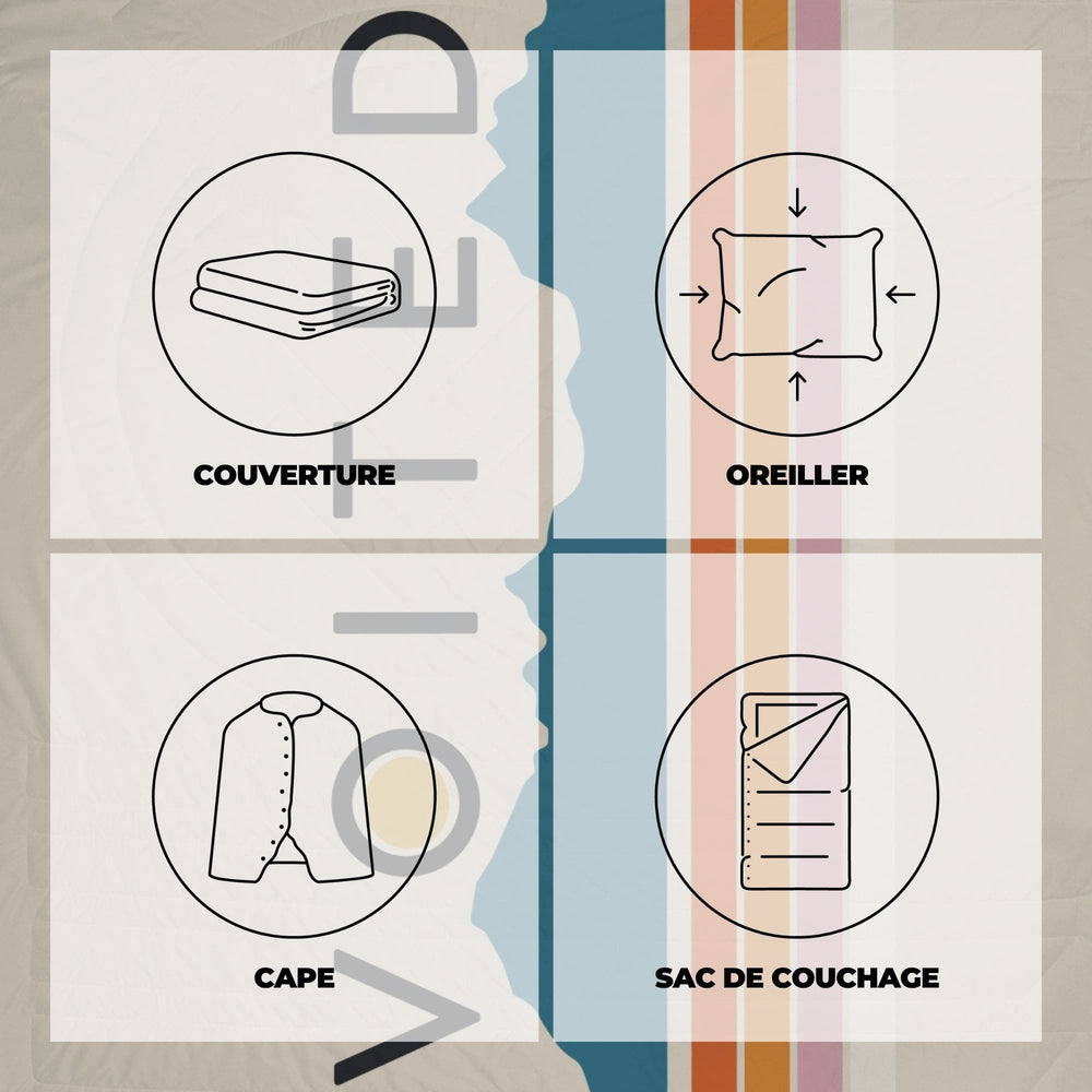 VOITED Fleece Outdoor Camping Blanket - Snowy Peak