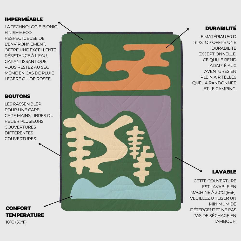 VOITED Mini Traveler Cream Indoor / Outdoor Camping Blanket -Trailbound