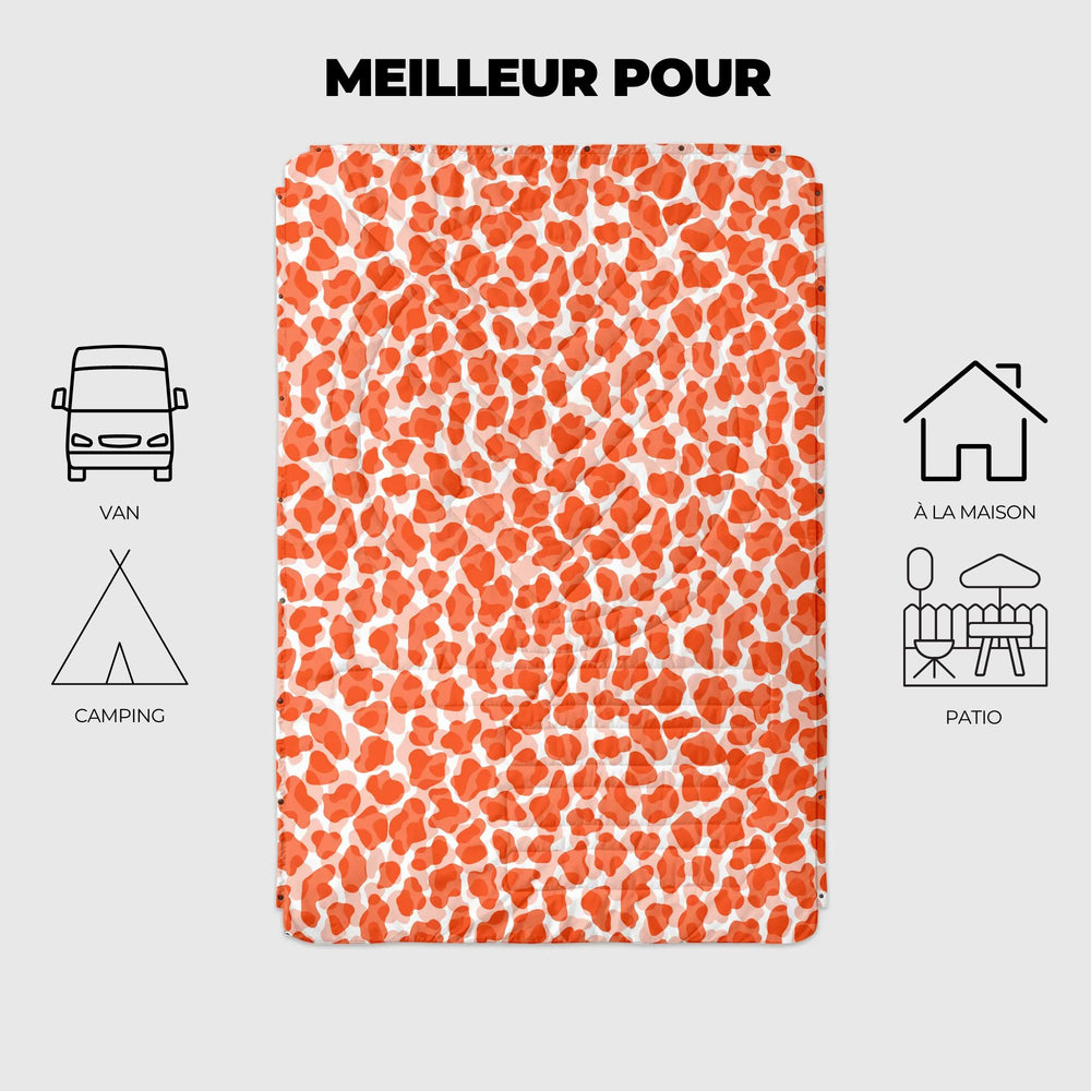 VOITED Mini Traveler Cream Indoor / Outdoor Camping Blanket -Little Leo