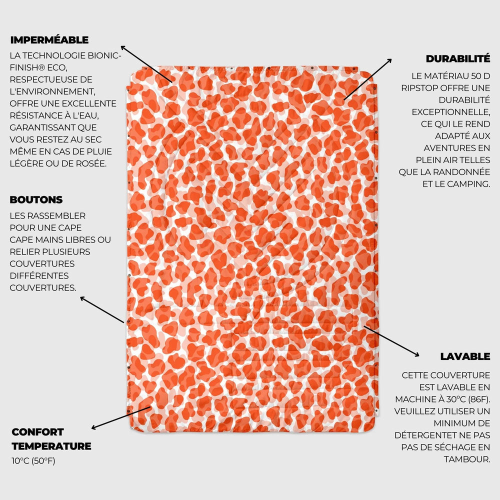 VOITED Mini Traveler Cream Indoor / Outdoor Camping Blanket -Little Leo