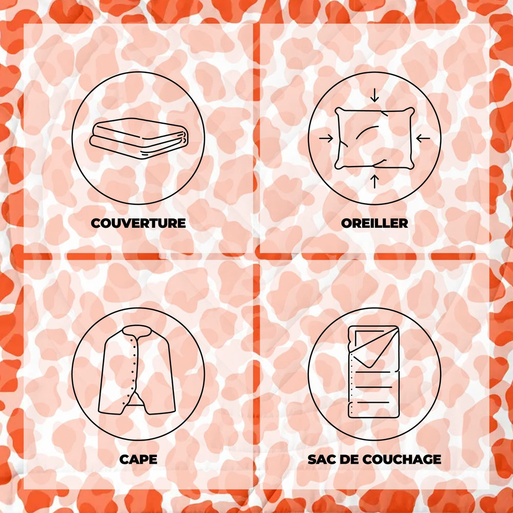 VOITED Mini Traveler Cream Indoor / Outdoor Camping Blanket -Little Leo