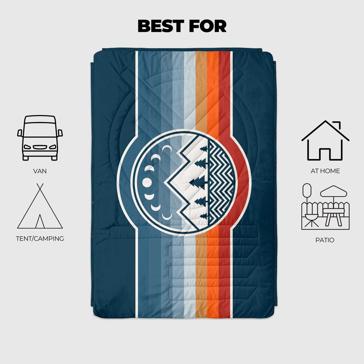 VOITED Mini Traveler Indoor / Outdoor Camping Blanket - Camp Vibes Two Blankets VOITED 