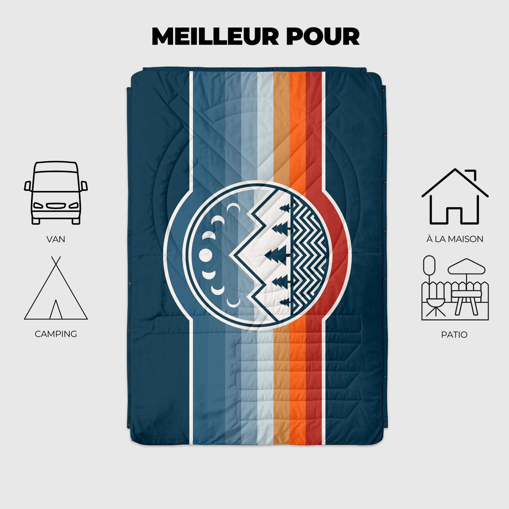 VOITED Mini Traveler Cream Indoor / Outdoor Camping Blanket - Camp Vibes Two