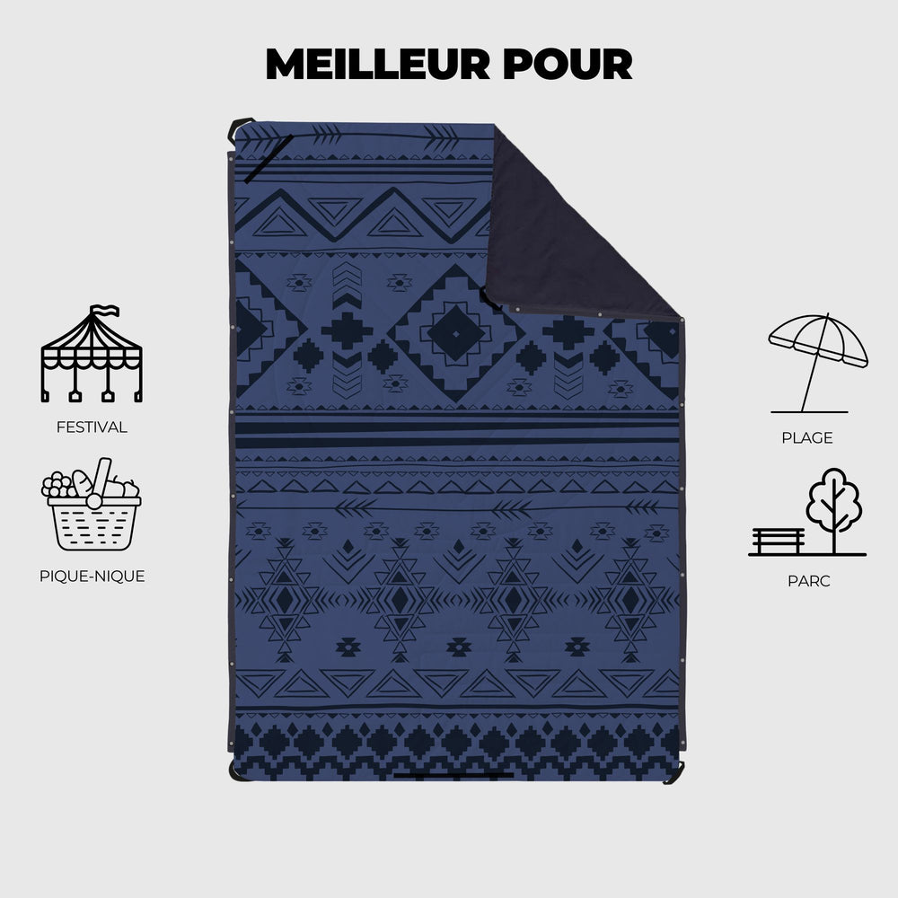 200x200cm Couverture Tapis de Pique-Nique, Imperméable Pliable Couverture composée avec Poignée 200x200cm Couverture Tapis de Pique-Nique, Imperméable Pliable Couverture composée avec Poignée