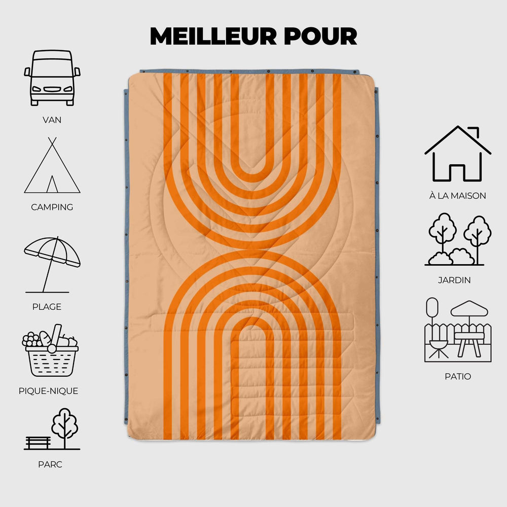 VOITED Recycled Ripstop Outdoor Camping Blanket - Court/Mountain Spring