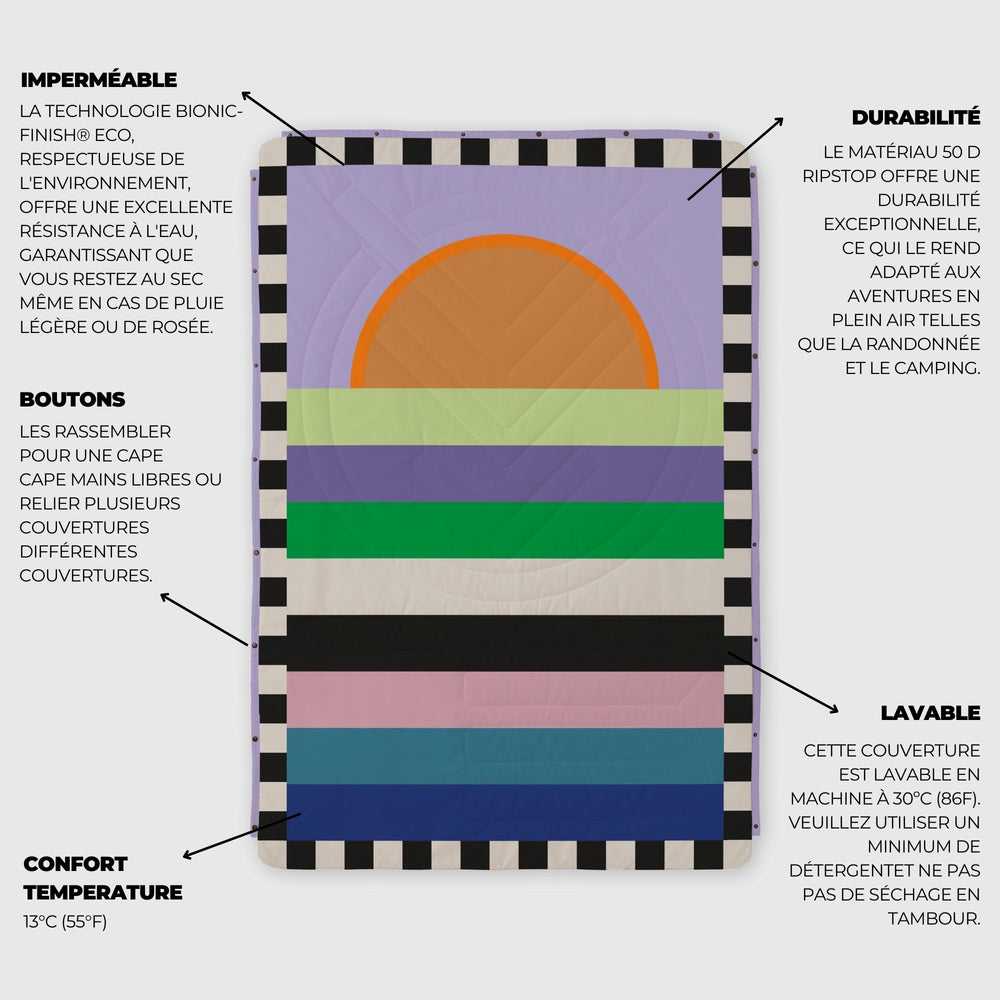 VOITED Recycled Ripstop Outdoor Camping Blanket - Easy Sundaze
