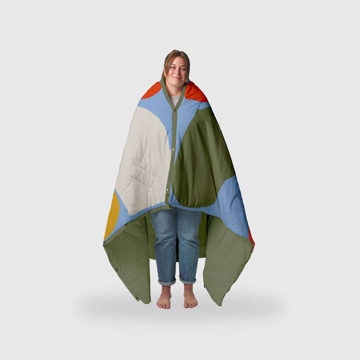 VOITED Recycled Ripstop Outdoor Camping Blanket - Playtime/Olive