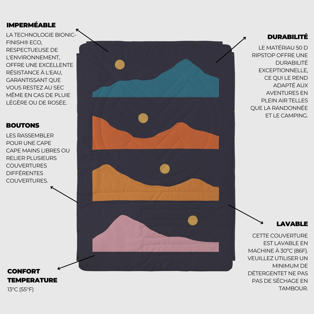 VOITED Recycled Ripstop Outdoor Camping Blanket - Trailtrekker